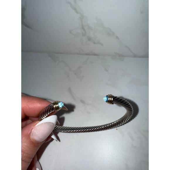 David Yurman Sterling Silver with Gold Accents Bracelet - Picture 2 of 5